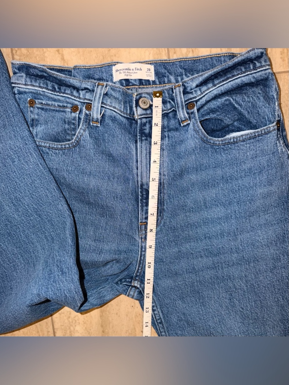 Abercrombie & Fitch Women's 90’S Relaxed Jean Dark Wash High Rise Size 28 - Picture 6 of 16